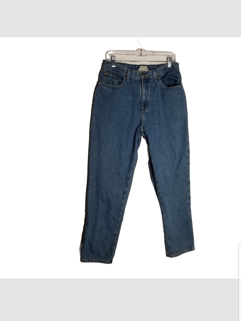 Eddie Bauer Flannel Lined Jeans Women's 12 Straight  Blue Relaxed 100% Cotton